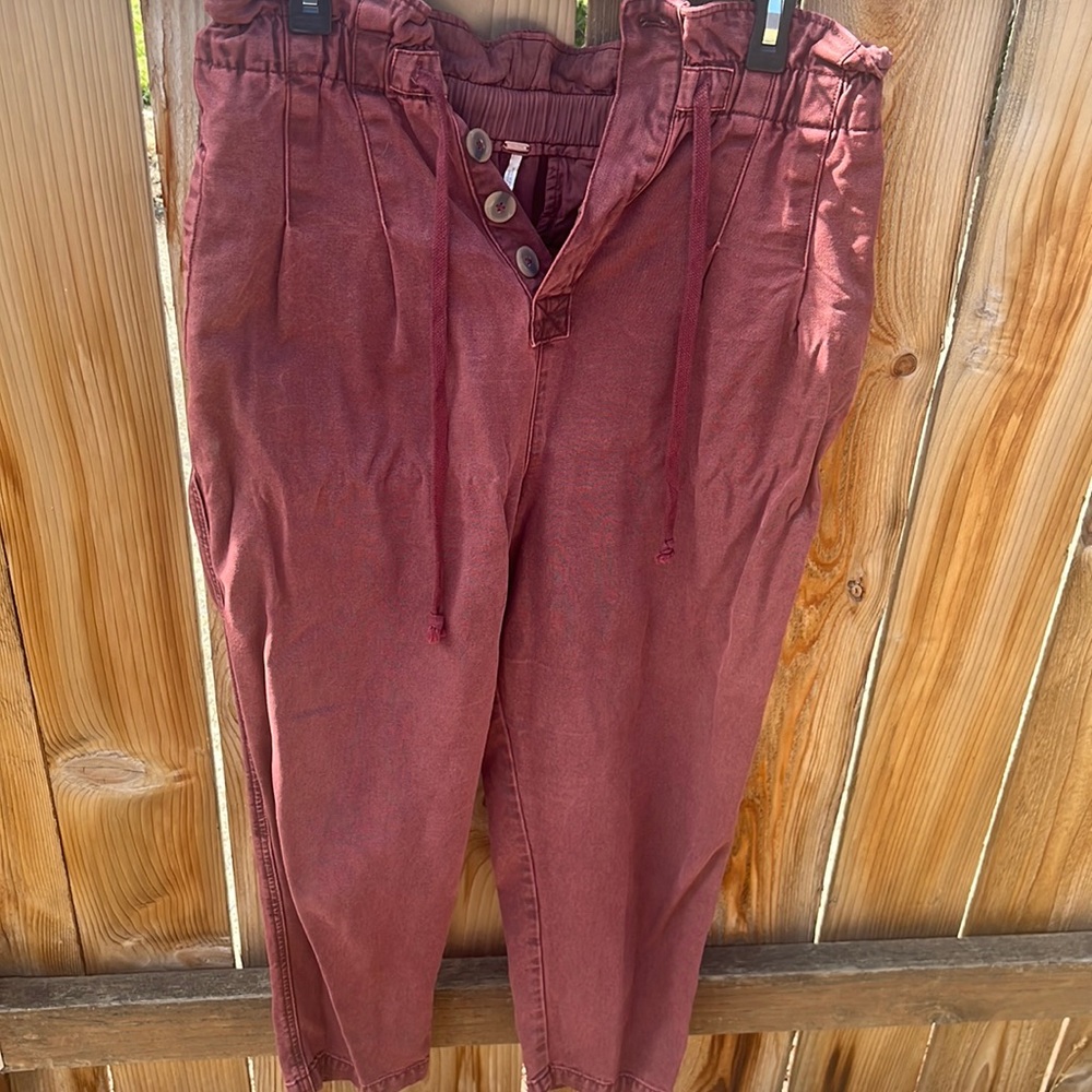 Free people paper bag cropped pant